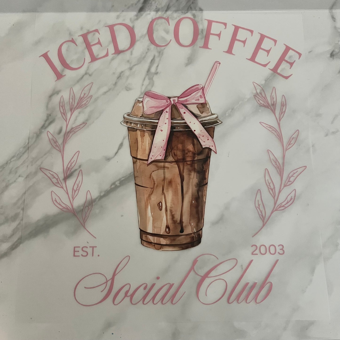 Iced Coffee Social Club Heat Transfer