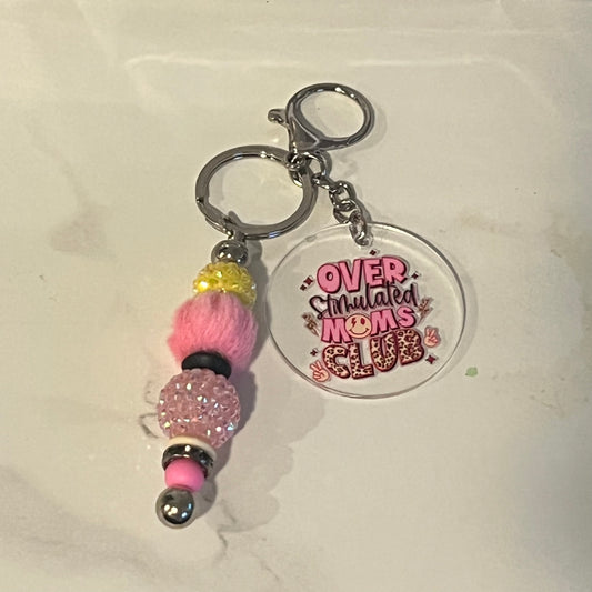 Overstimulated Moms Club Keychain