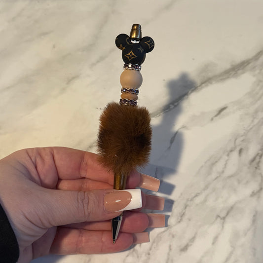 LV Mouse Ears Black Ink Pen