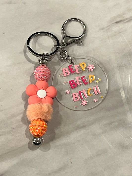 Beep Beep B*tch Keychain