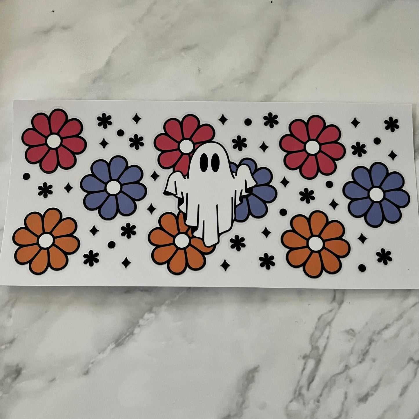 Spooky Ghost w Flowers