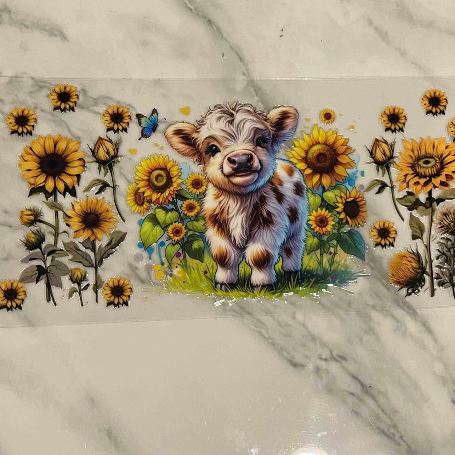 Cow & Sunflowers