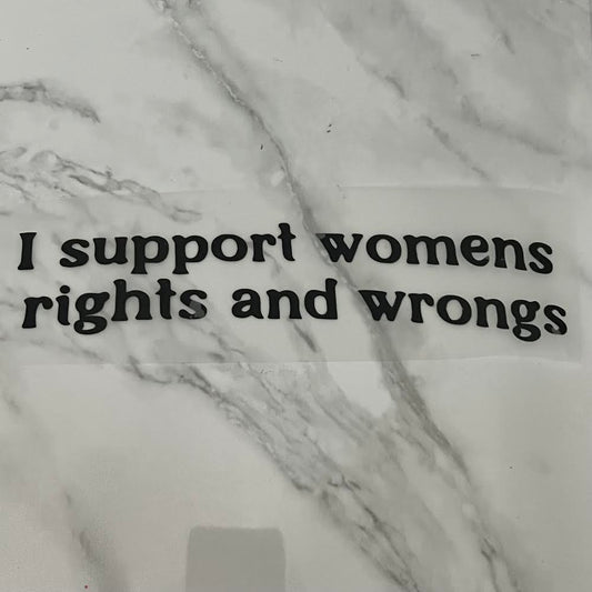 I Support Women’s Rights and Wrongs