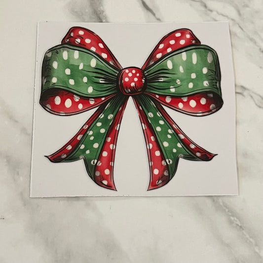 Red & Green Bow